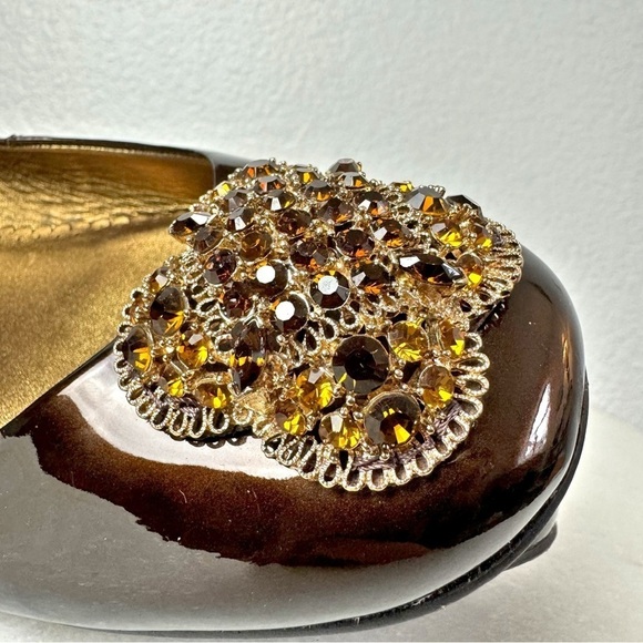 Jack Rogers Brown Patent Flats size 8 - Picture 5 of 8
